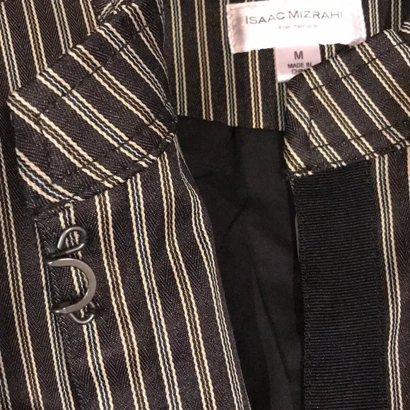 🧥ISAAC MIZRAHI black stripe lined jacket NWT - Picture 3 of 5